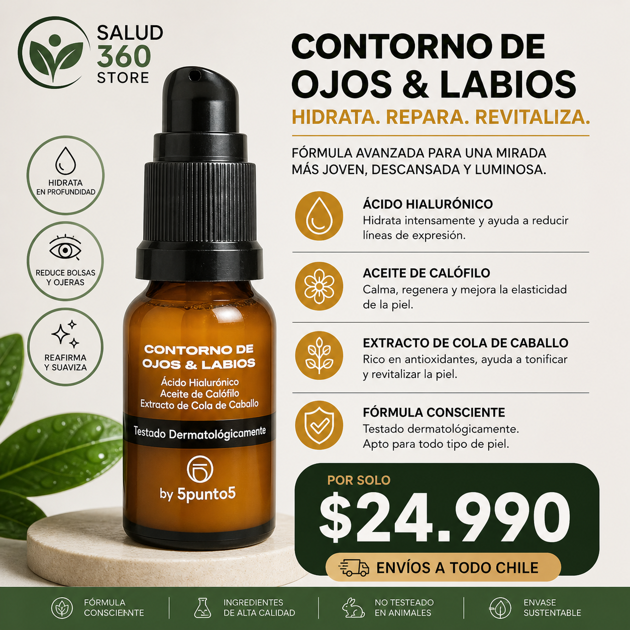 Contorno de ojos y labios