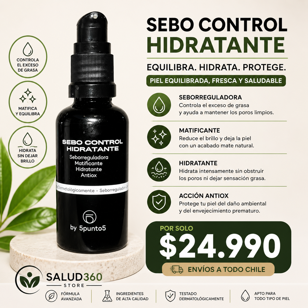 Sebo control hidratante