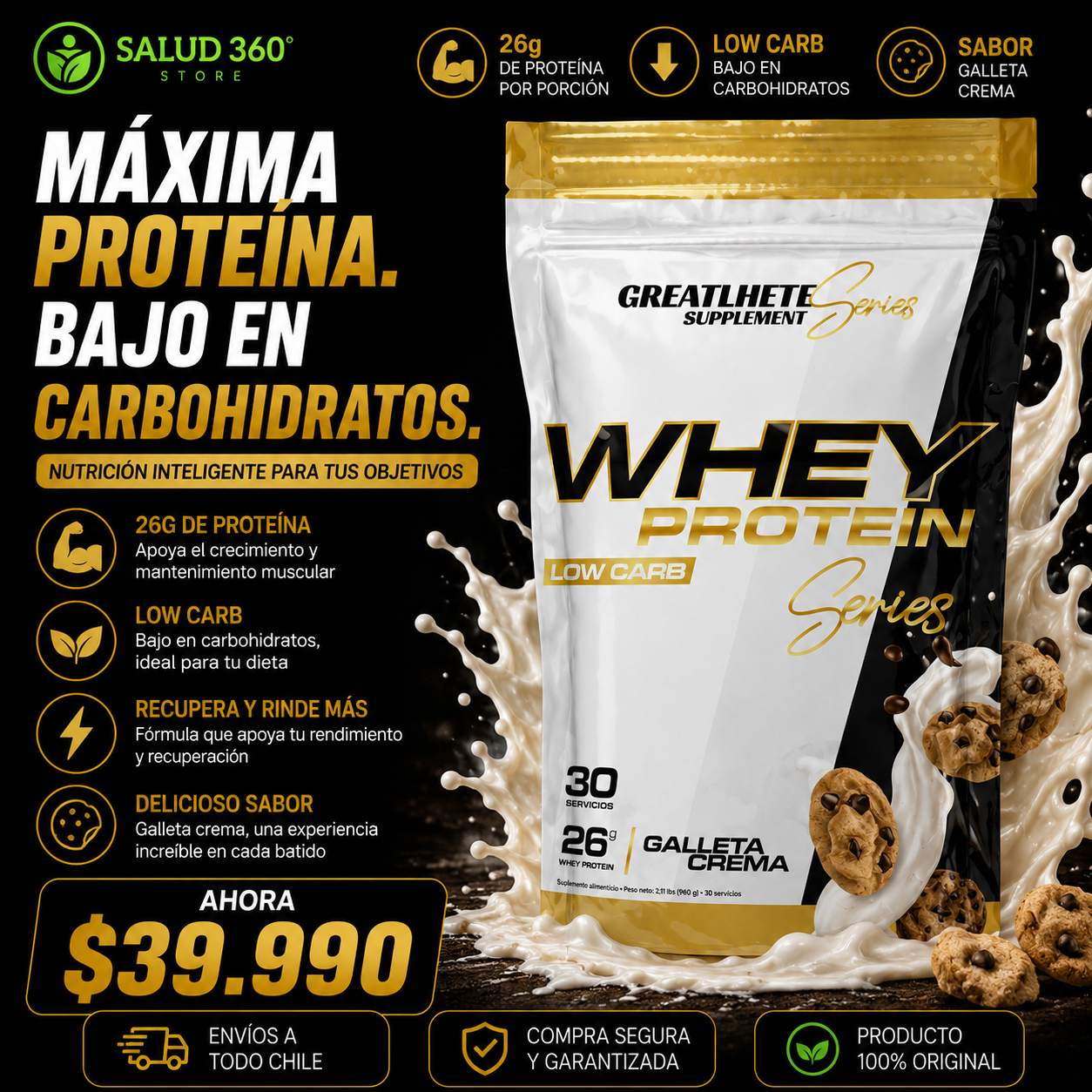 Proteína Whey Low Carb 2lb