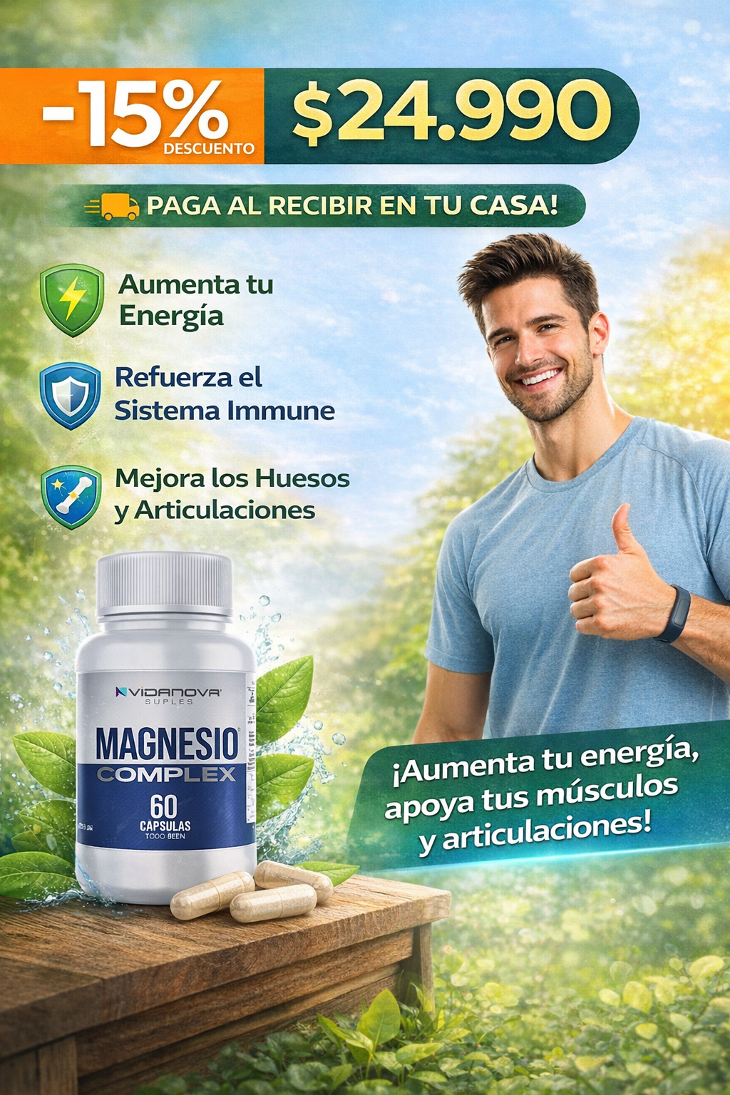 Magnesium Complex Premium 1000 mg ORIGINAL  ⚡60 cápsula