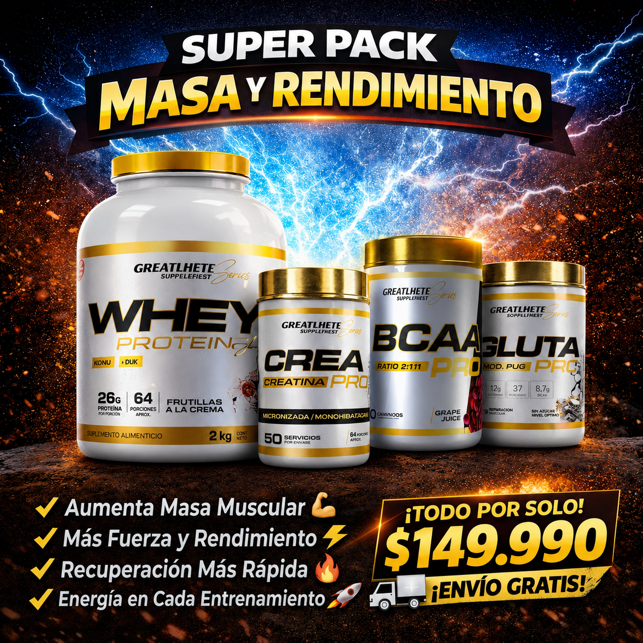 Super Pack Masa y Rendimiento
