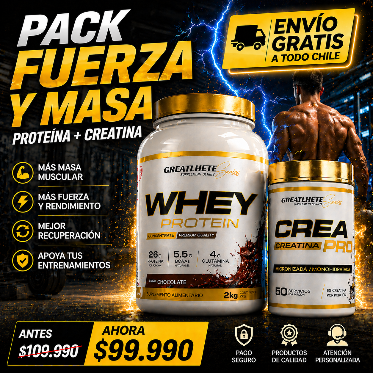 Pack Fuerza y Masa Muscular