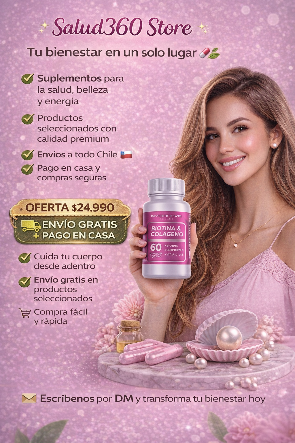 ✨Biotina Colageno 1000mg 60caps