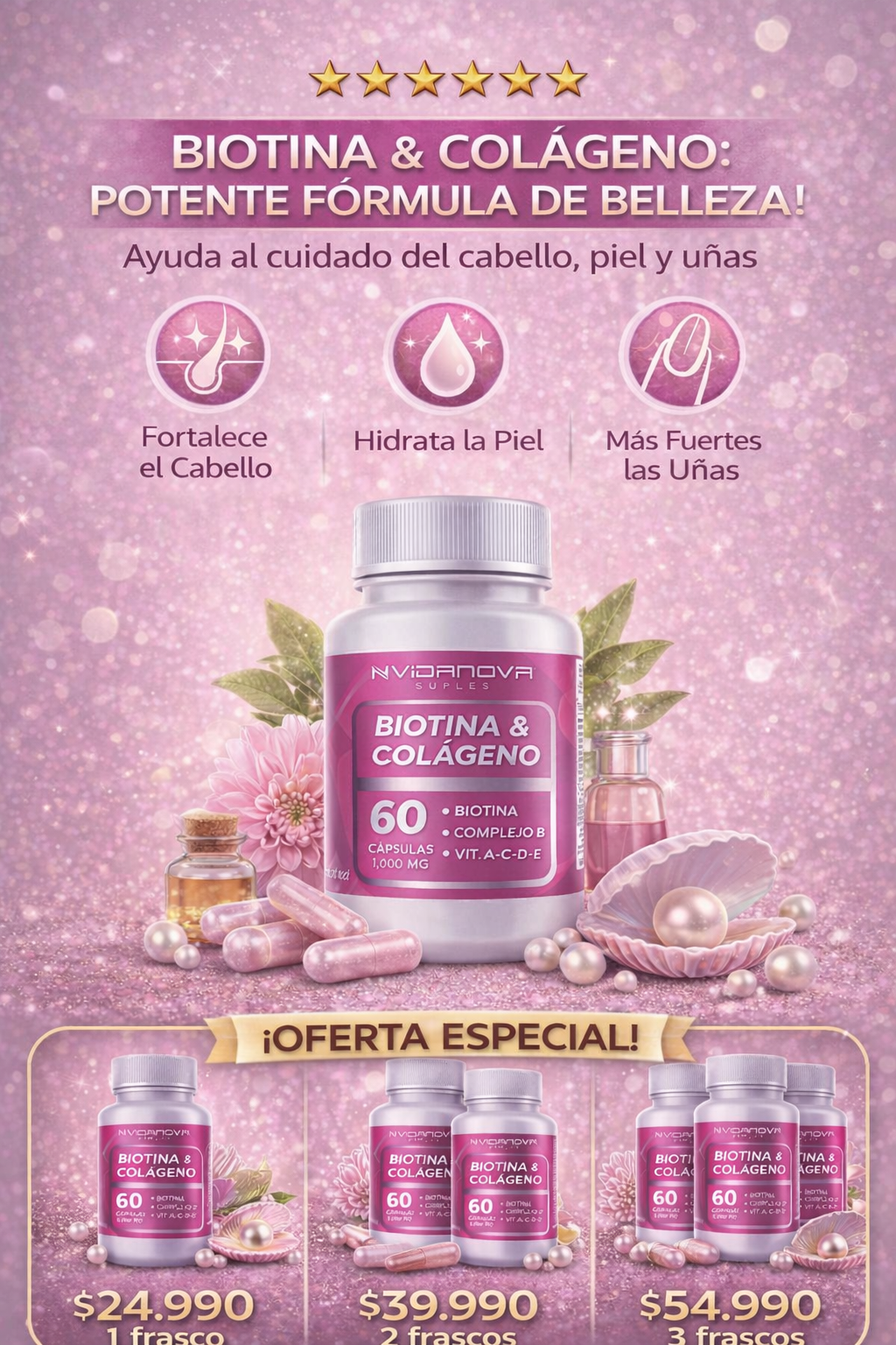 ✨Biotina Colageno 1000mg 60caps